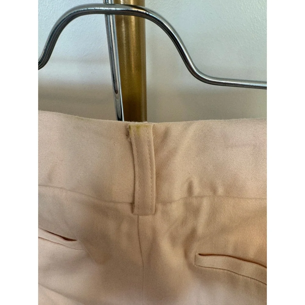 Anne Klein Peach Pink Cotton Blend Blazer Pants Suit Set Size 2
